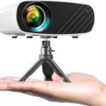 Mini Projector, ELEPHAS Portable Projector for iPhone, 7000L with Synchronize Smartphone Screen, Movie Projector with 1080P HD/200 Screen Support, Compatible with Android/iOS/TV Stick/HDMI/USB/SD