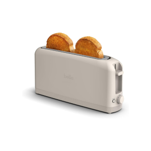 Bella Slim 2-Slice Toaster with 6 Shade Settings – Oatmilk