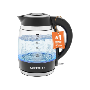Chefman 1.8L Electric Kettle with Auto Shut-Off – Stainless Steel Filter